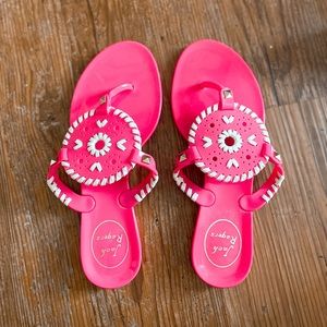 Jack Rogers Georgica Jelly Sandals Coral Pink